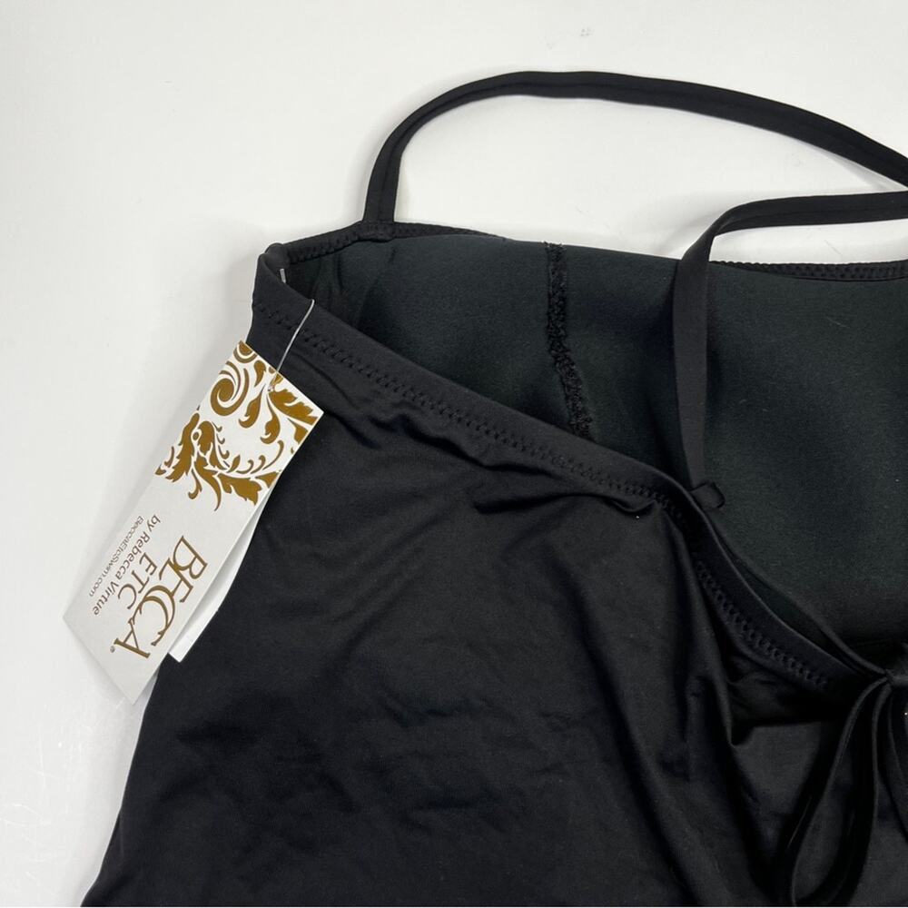 Becca Color Code Side Tie Tankini top black - 1X - Picture 8 of 11